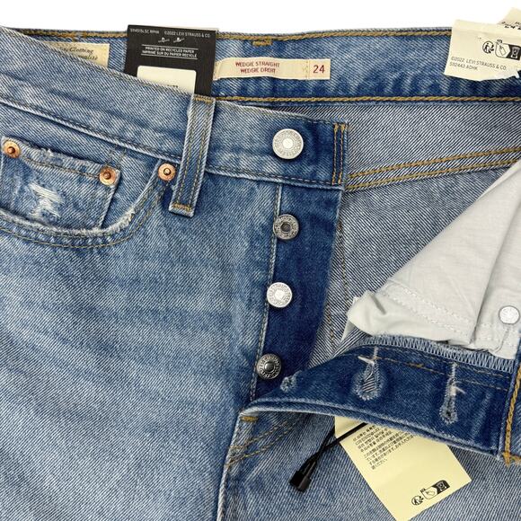 NWT LEVI'S Premium Wedgie Straight Jean In Probably Okay Size 24 x 28 - Picture 6 of 10